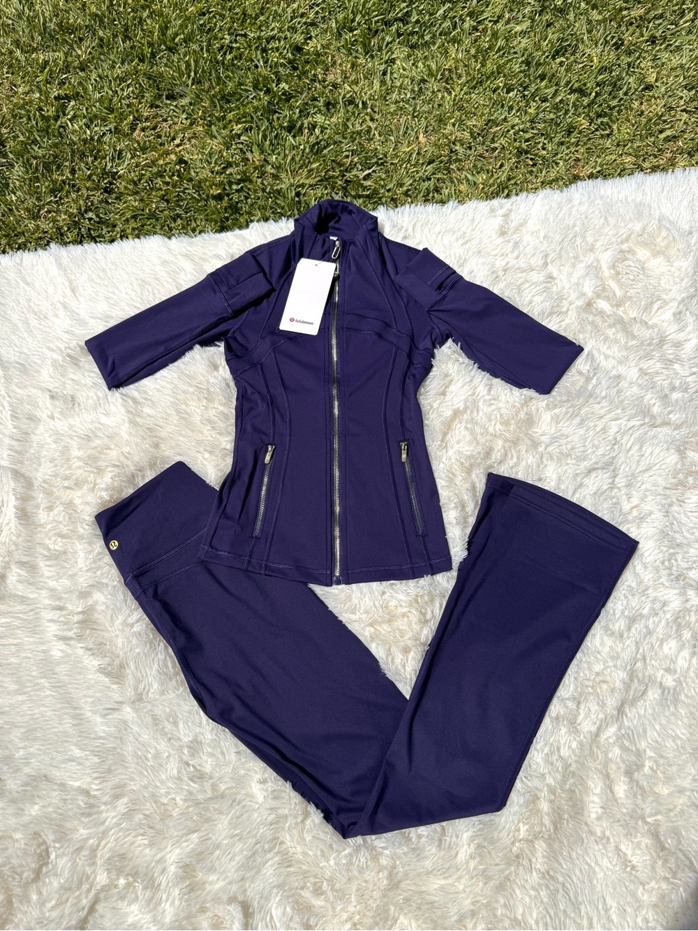 lululemon athletica Women’s Deep Purple Zip Jacket & Track Pants